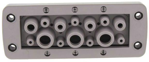 CONTA-CLIP KES 14/24 GR Kabelinvoering Verschroefbaar, Met doordringbaar membraan Diameter montagegat 5.5 mm Klem-Ø (max.) 16.2 mm Polyamide 6.6 Grijs 1 stuk(s)