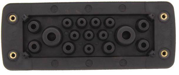 CONTA-CLIP KES-GB 16/24 BK Kabelinvoering Met kabelinvoering, Met doordringbaar membraan, Verschroefbaar, Deksel zwart (RAL 9005), Waterdicht, Met dichting,