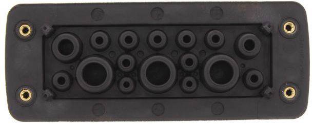CONTA-CLIP KES-GB 16-1/24 BK Kabelinvoering Verschroefbaar, Met doordringbaar membraan, Deksel zwart (RAL 9005) Klem-Ø (max.) 16.2 mm Plaatdikte (max.) 2 mm