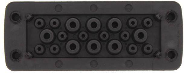 CONTA-CLIP KES-GB 20/24 BK Kabelinvoering Met doordringbaar membraan, Verschroefbaar, Deksel zwart (RAL 9005) Klem-Ø (max.) 10.5 mm Plaatdikte (max.) 2 mm
