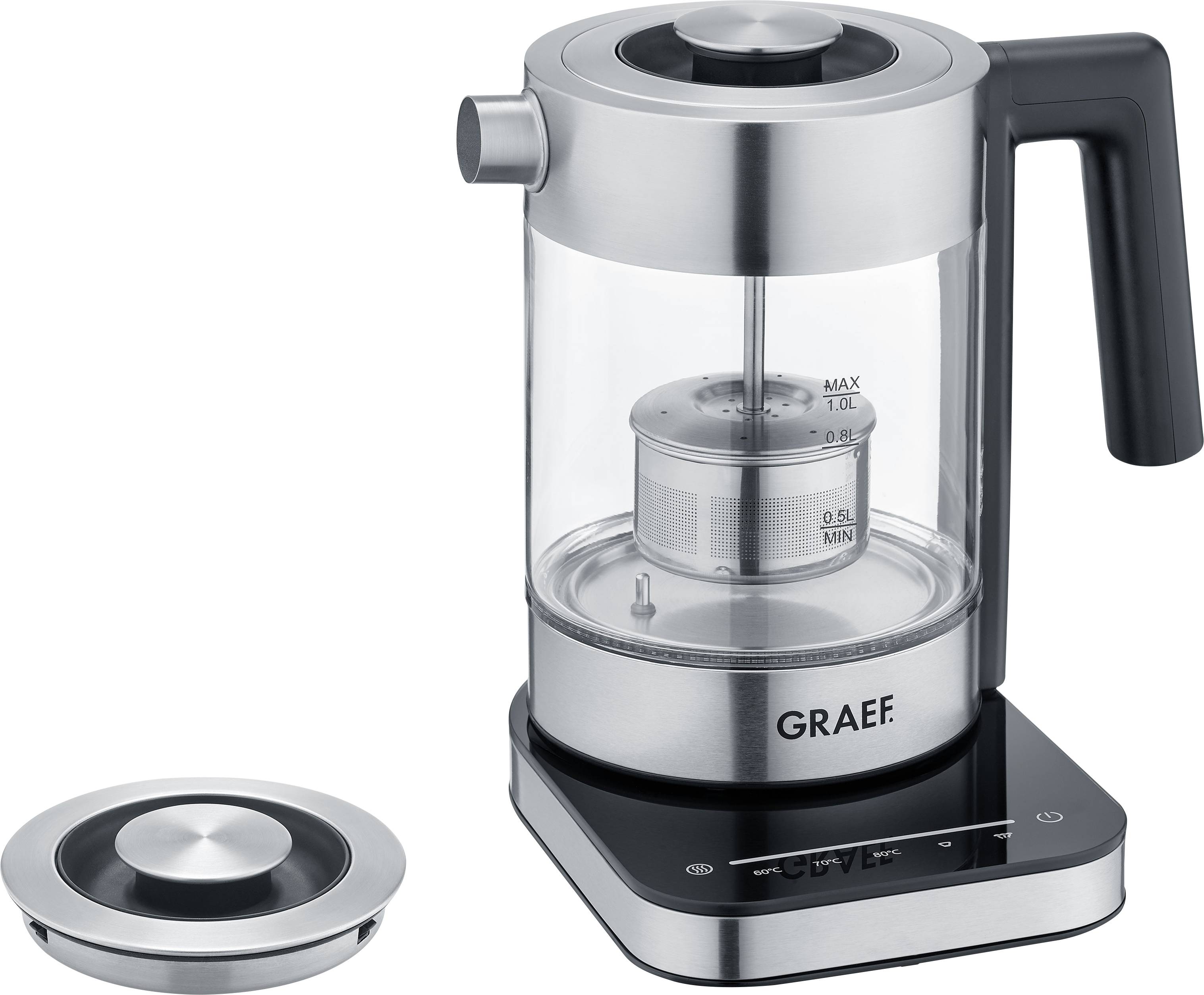 Graef WK350 Waterkoker Oververhittingsbeveiliging Aantal/Volume: 1 l RVS