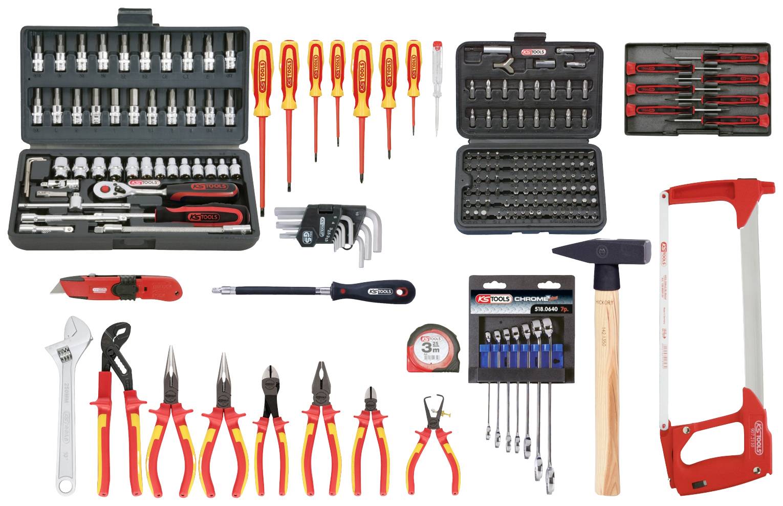 KS Tools 117.0195 Elektriker Verktygsv&auml;ska utrustad 195 delar