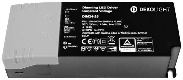 Deko Light BASIC, DIM, CV, 24V 2,5-25W LED pogonski sklop  konstantni napon 25 W 105 - 1040 mA 24 V zatamnjivanje 1 St.
