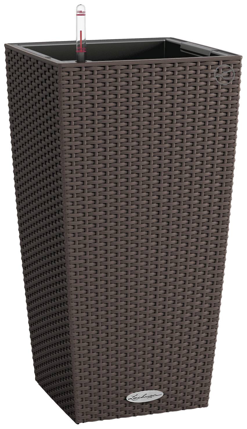 Vaso Fioriera LECHUZA CUBICO Cottage 40 Grigio Chiaro Con Sistema D'Irrigazione Integrato – Per Interni Ed Esterni, Resistente UV, Fatto In Germania