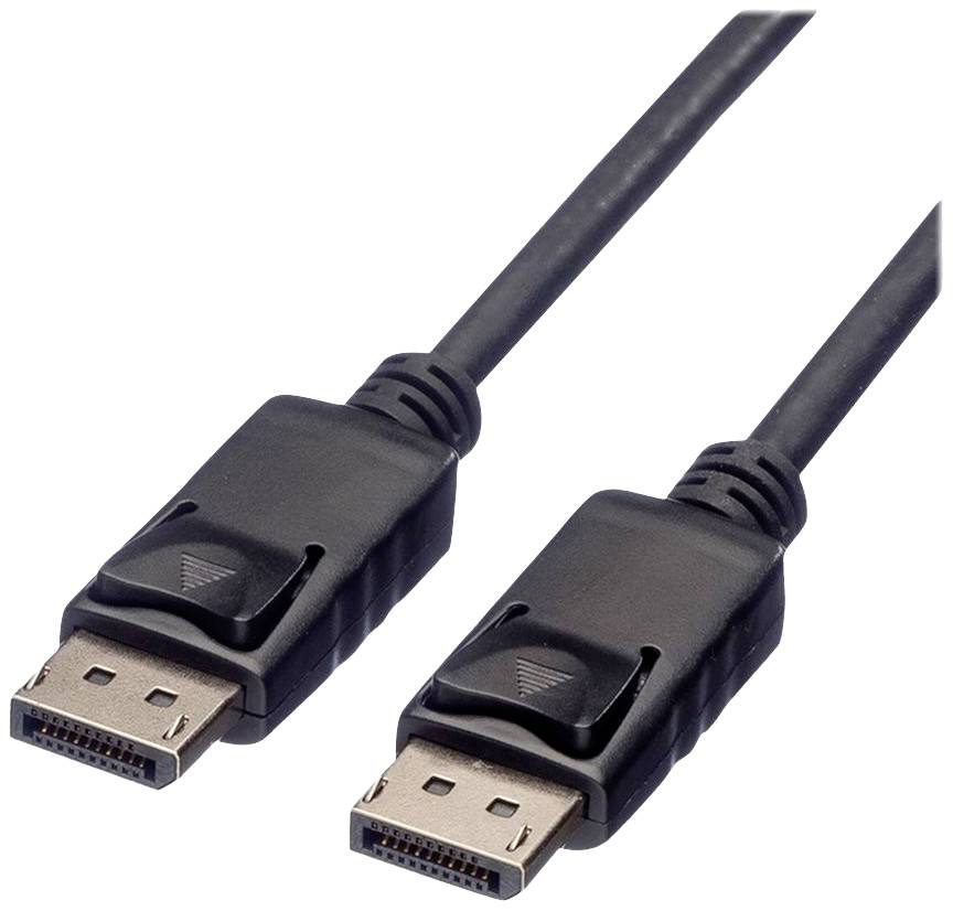 Dva crna DisplayPort kabela s priključcima, koji se koriste za spajanje zaslona ili računala.