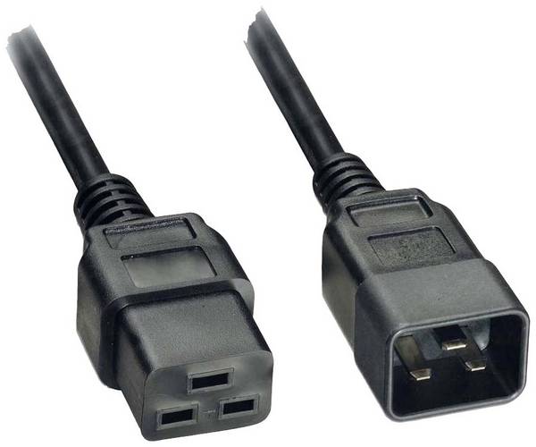 Akyga struja priključni kabel [1x ženski konektor IEC c19, 16 a - 1x muški konektor IEC, c20] 1.80 m crna