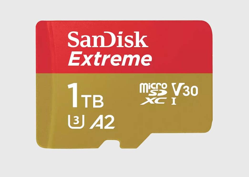 SanDisk Extreme microSD kartica kapaciteta 1 TB, pogodna za velike brzine i zahtjevne primjene.