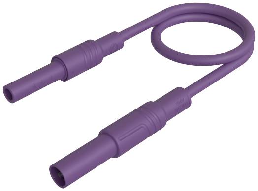 Hirschmann Test & Measurement MAL S GG-B 100/2,5 vi Veiligheidsmeetsnoer 4mm-veiligheidsstekker 4mm-veiligheidsbus 100 cm Violet 1 stuk(s)