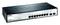 Crni D-Link mrežni switch s deset Ethernet porta i LED indikatorima za status i povezivanje. Model DGS-1210-10.