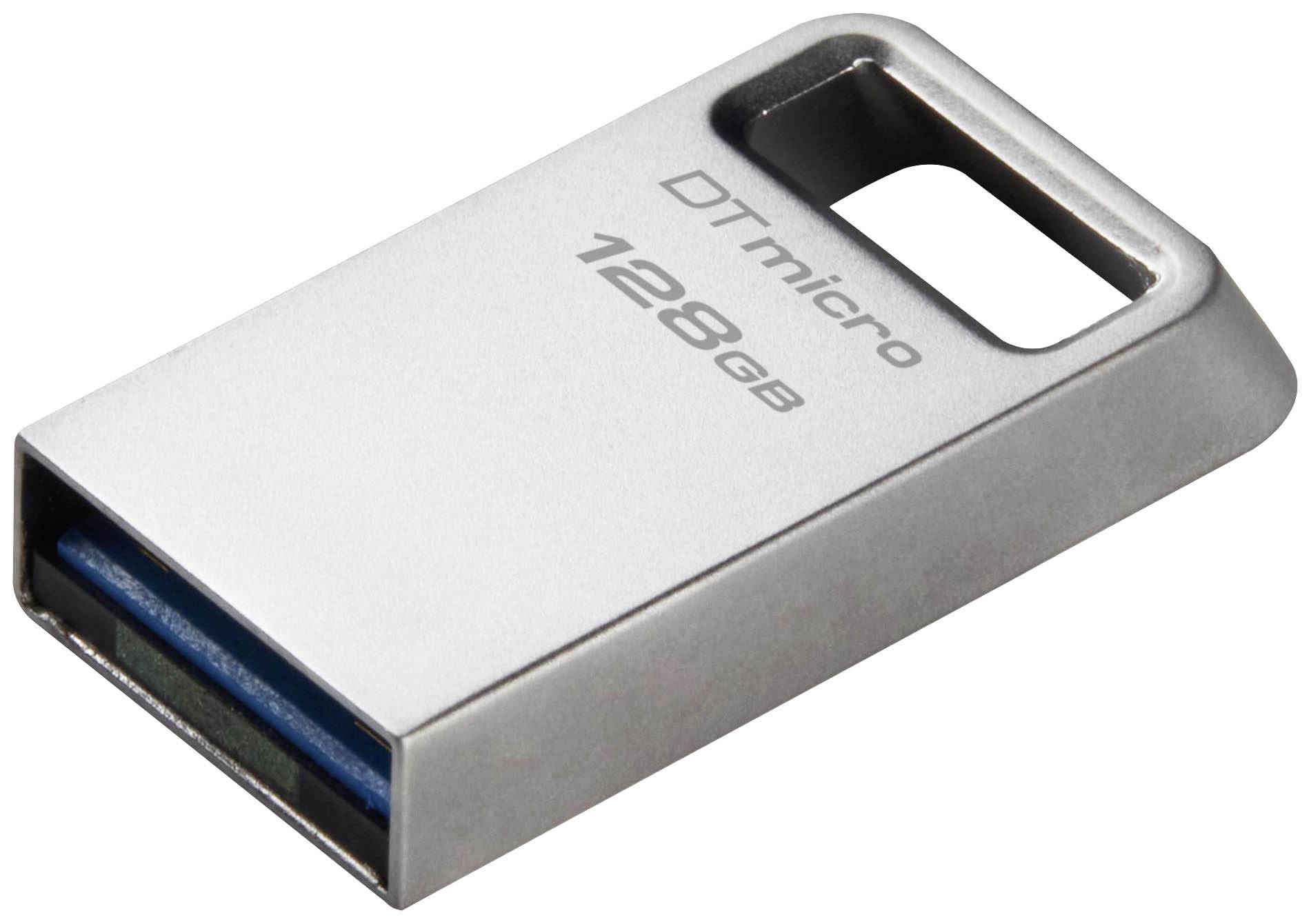 Kingston DataTraveler® Micro Clé USB au détail 128 GB argent DTMC3G2/128GB USB 3.1 (Gen 1)