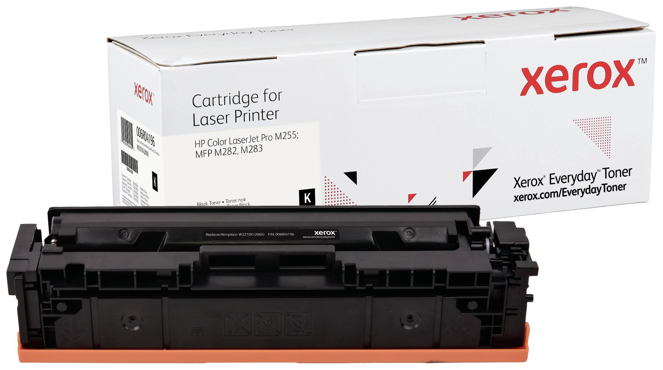 Xerox toner kaseta za HP pisače s pakiranjem u pozadini. Pogodna za HP Color LaserJet Pro M255, MFP M282, M283.