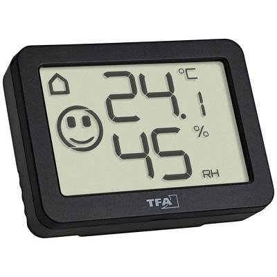 Digitalni termometar pokazuje 24,1°C i 45% vlažnosti zraka. Simbol kuće i smiley ikona su vidljivi.