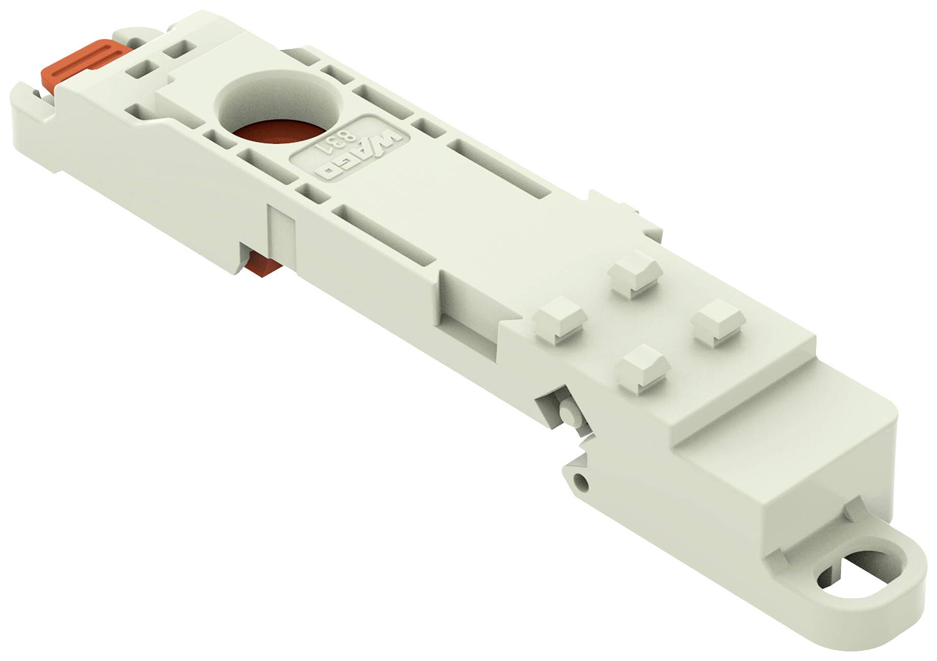 Montageadapter voor TS 35, oppervlakmontage, rastermaat 7,62 mm, lichtgrijs 831-1038 WAGO Inhoud: 1 stuk(s)