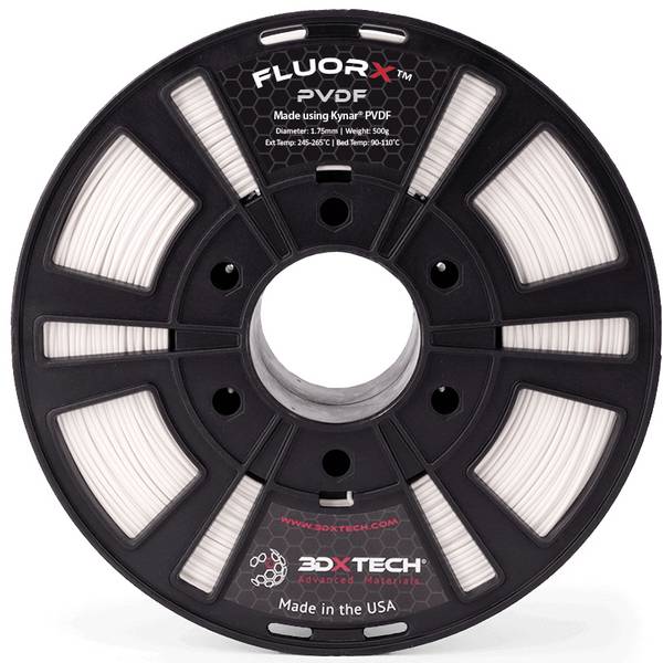 3D Xtech PVD1010750N FluorX™ PVDF 3D pisač filament PVDF kemijski otporan, UV otporan 1.75 mm 750 g prirodna, prirodna  1 St.