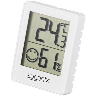 Digitalni termometar pokazuje 24,3°C i 61% vlažnosti zraka. Smiley simbolizira ugodne uvjete.