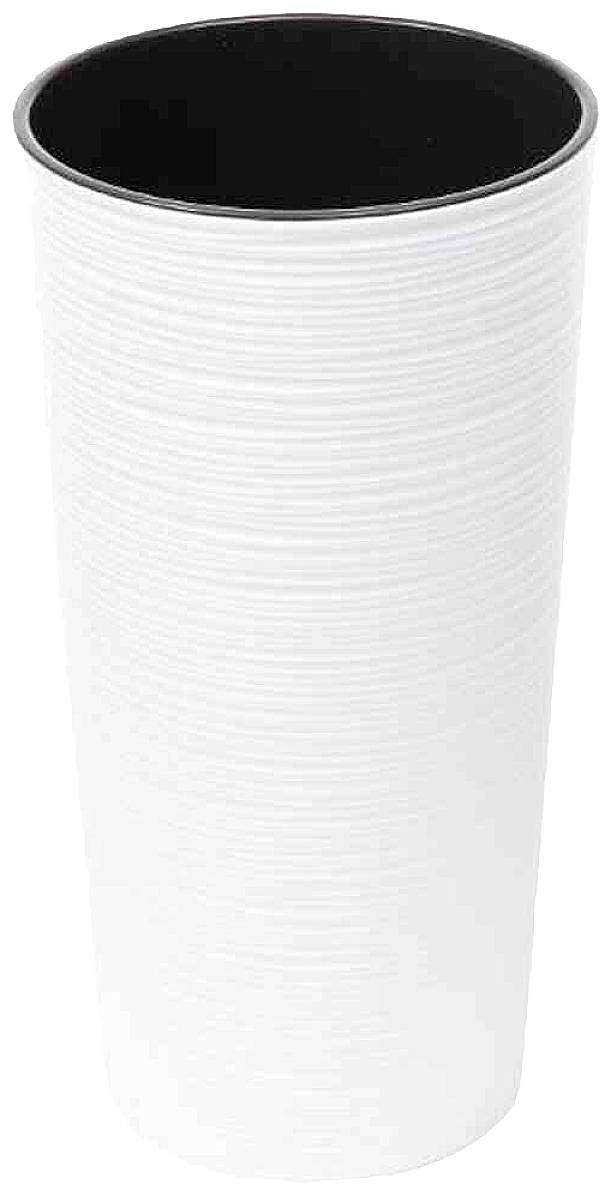 Visoki, cilindrični bijeli plastični čaše koji je iznutra crn.