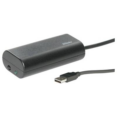 Crni punjač s USB kabelom, pogodan za elektroničke uređaje.