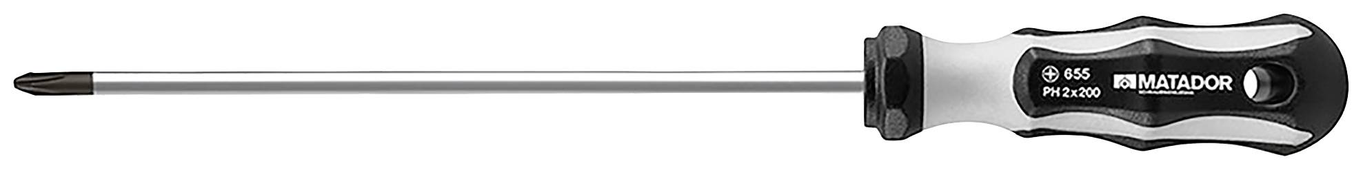 Matador Schraubwerkzeuge 2K-Schraubendreher 6550020 Werkplaats Kruiskop schroevendraaier PH 2 Koplengte: 100 mm