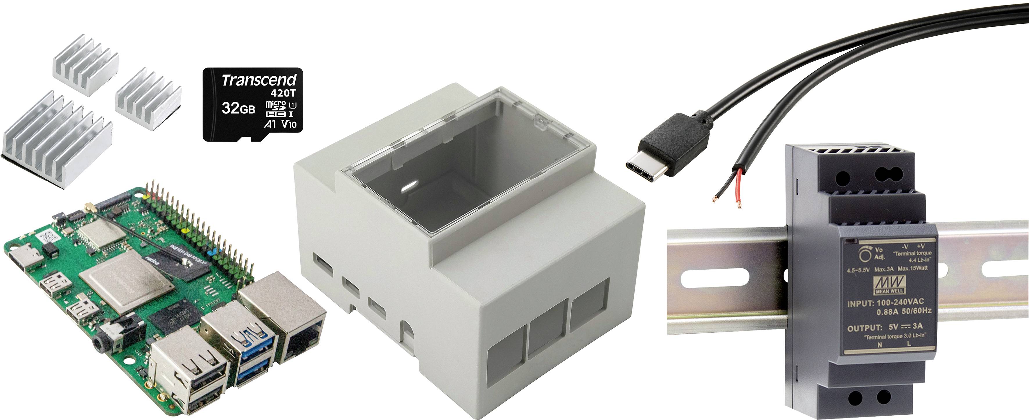Renkforce DIN-Rail-Set Rock 4 C+ 4 GB 6 x 2.4 GHz