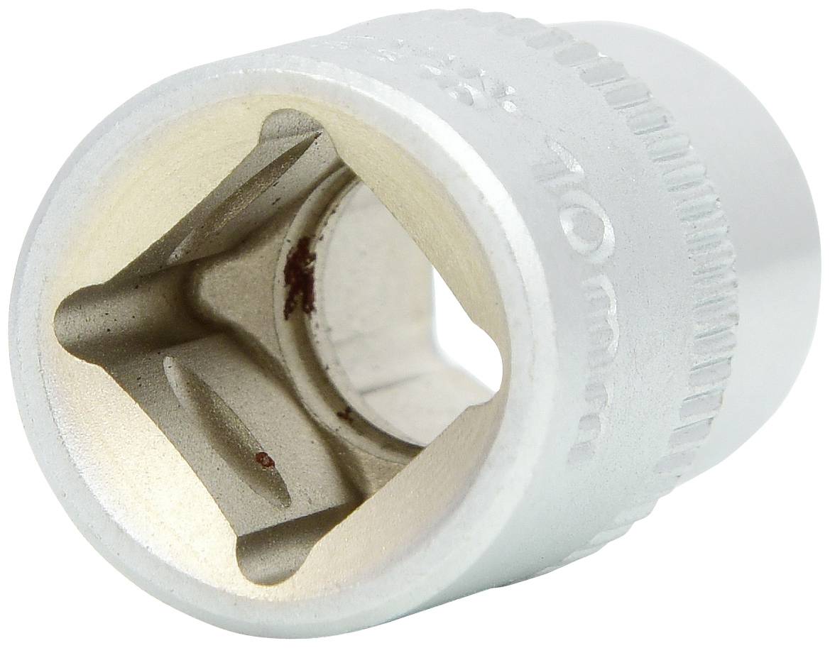 Metalna nasadna čahura s 10 mm oznakom, cilindričnog oblika, s utorenim rukohvatom za bolji opip; alat za ključeve.