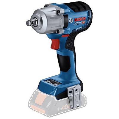 'Bosch Professional akumulatorski udarni odvijač', kompaktan, ergonomski, s metalnim prijenosom, plavi korpus, crveni i crni naglasci.