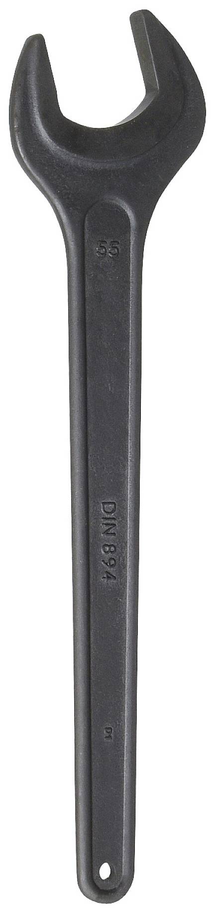Jedan crni ključ za vijke, postavljen okomito.