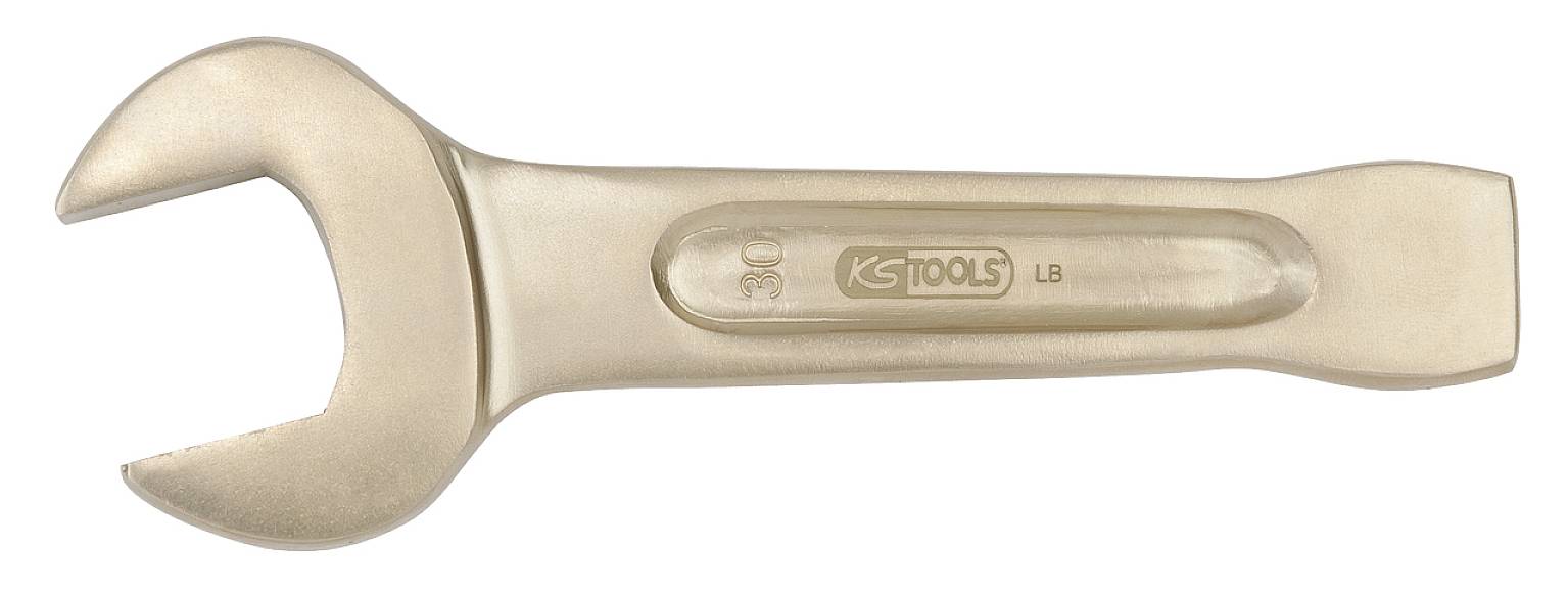 Zlatni ključ za čeljusti s natpisom 'KS TOOLS LB' na drški.