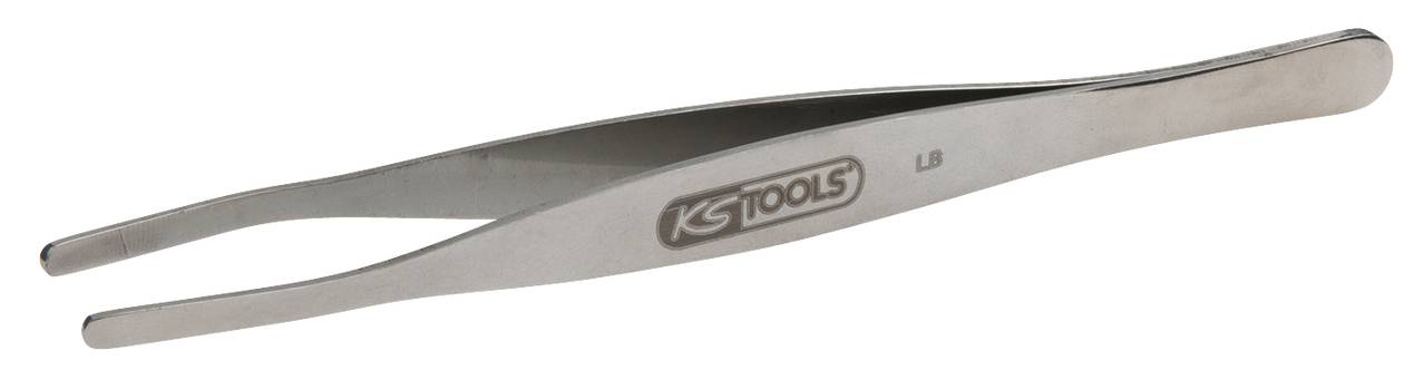 Ravna nehrđajuća pinceta s natpisom 'KS TOOLS'.