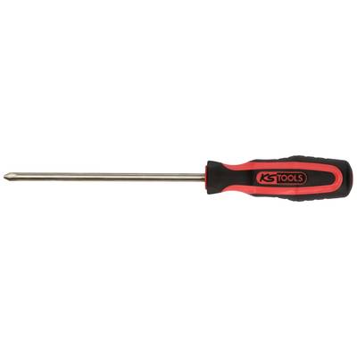 Odvijač s crnom i crvenom ručkom, označen natpisom 'KS Tools'.