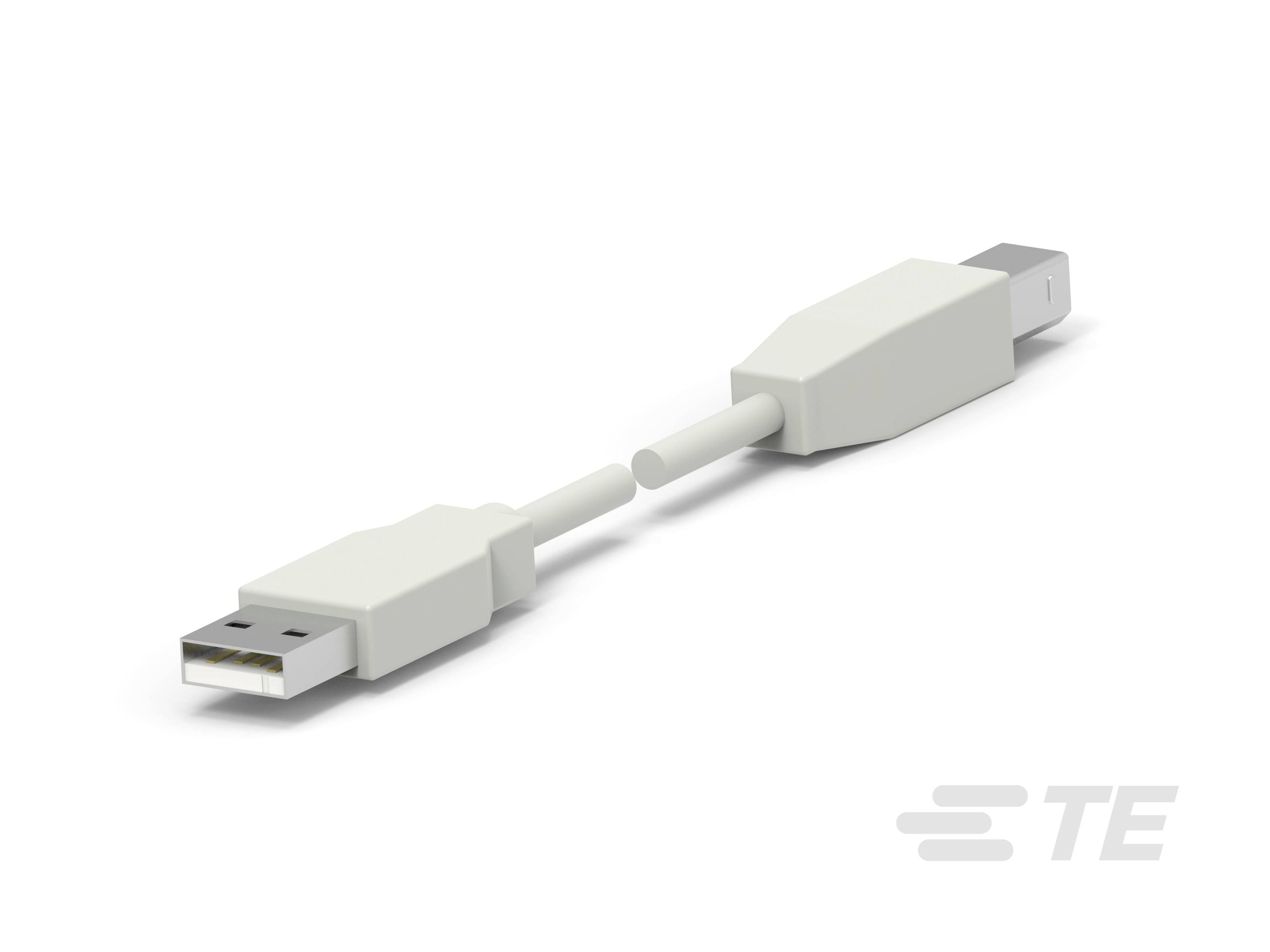 Sivo USB produžno kabel s dva USB priključka na svijetloj pozadini.