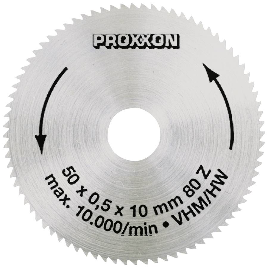 Proxxon 28011 Hardmetaal-cirkelzaagblad 50 x 10 x 0.6 mm Aantal tanden: 80 1 stuk(s)