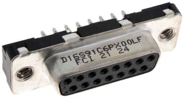 FCI D15S91C6PX00LF D-sub connector 1 stuk(s) Tray