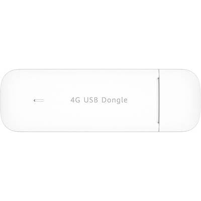 Bijeli 4G USB adapter snimljen iz blizine, horizontalno postavljen s natpisom '4G USB Dongle'.