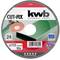 Brusna ploča KWB-a, promjera 115 mm, debljine 22 mm, za profesionalnu upotrebu. Sadrži 'Made in Europe' logo.
