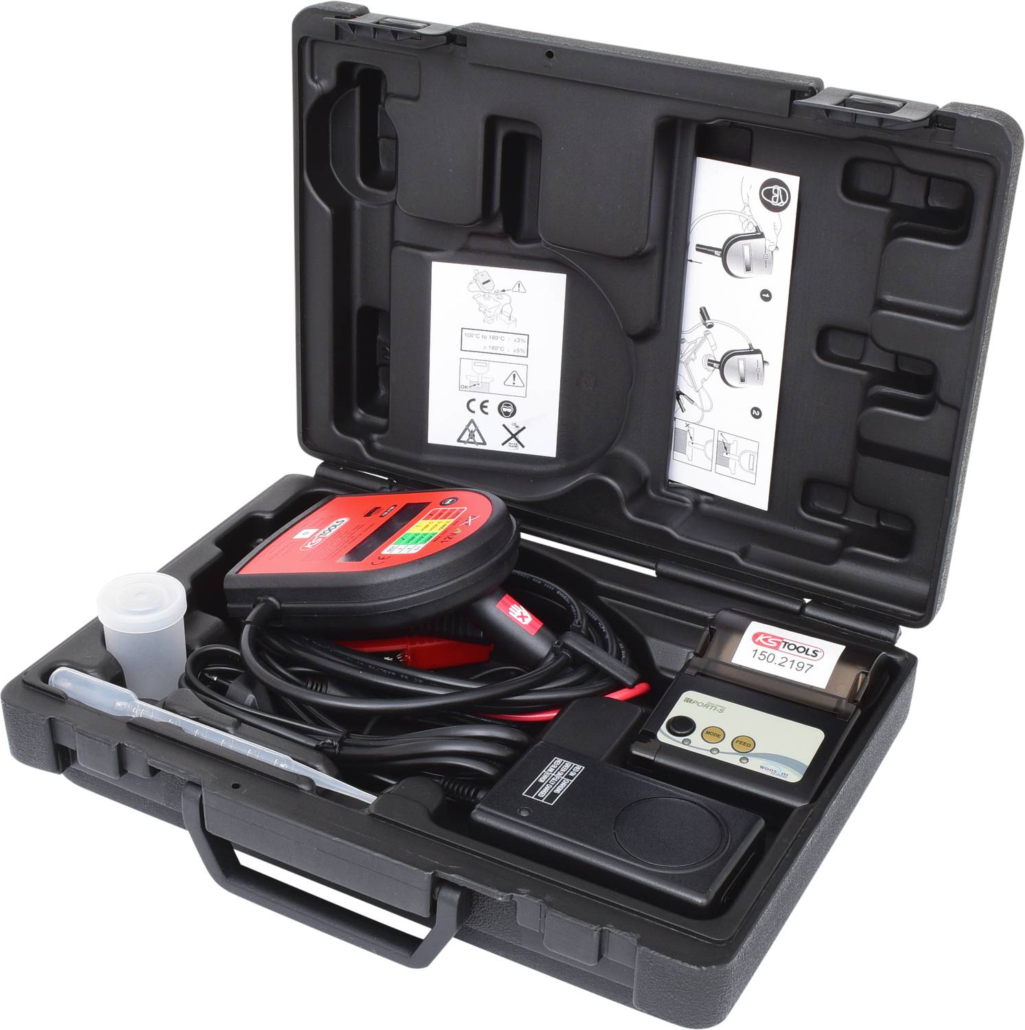 KS Tools 150.2198 Digitale remvloeistoftestset, 2-delig