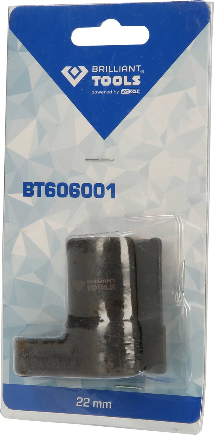 Umetak nasadnog ključa 'Brilliant Tools', model 'BT606001', veličina 22 mm. Pakiran u plavoj kartonskoj kutiji s prikazom alata.