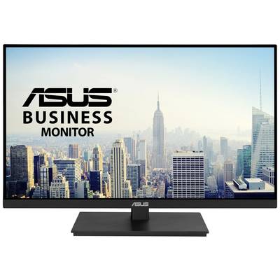 ASUS poslovni monitor prikazuje pogled na grad s nebodderima, uključujući prepoznatljiv istaknuti objekt.