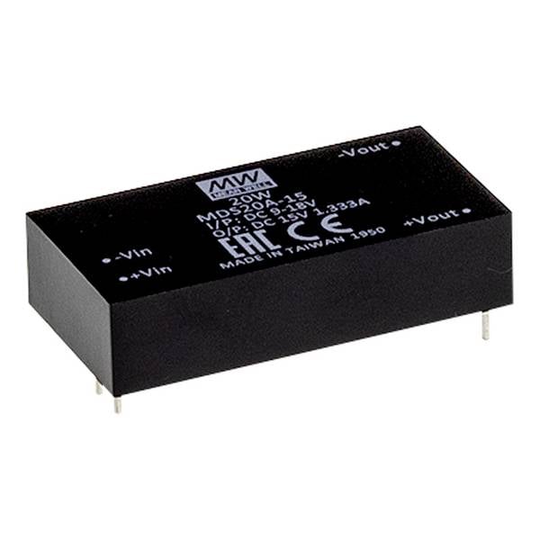 MEAN WELL  MDS20C-12  DC/DC  pretvarač   48 V  12 V  1.67 A  20 W  Broj izlaza: 1 x  Content 1 St.