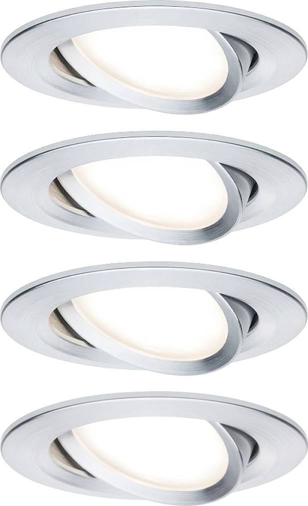 Paulmann 4064161242262 Coin Slim LED ugradna svjetiljka 4-dijelni komplet LED LED fiksno ugrađena 18 W aluminij (brušeni) boja