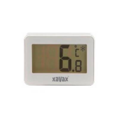 Digitalni termometar pokazuje '6,8 °C'. Gore lijevo simbol pahuljice. Uređaj marke 'Xavax'.