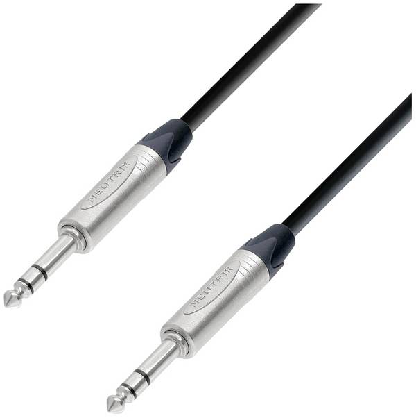 Adam Hall 5 STAR BVV 0300 utičnica audio priključni kabel [1x klinken utikač 6.3 mm (stereo) - 1x klinken utikač 6.3 mm (stereo)] 3 m crna