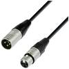 Adam Hall 4 STAR DMF 0500 DMX XLR priključni kabel [1x XLR utikač 3-polni - 1x XLR utičnica 3-polna] 5 m crna