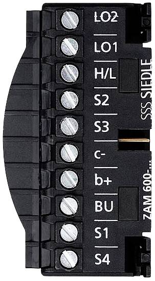 'ZAM 600' modul sa vijčanim stezaljkama, označen s L02, L01, H/L, S2, S3, S4, S1, c-, b+, BU; od Siedlea.