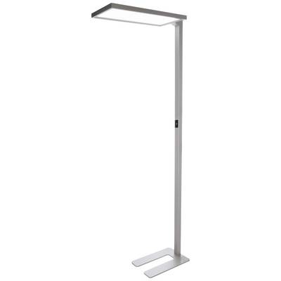 Stolna LED-lampa s pravokutnom, plitkom glavom i modernim, minimalistički dizajniranim izgledom.