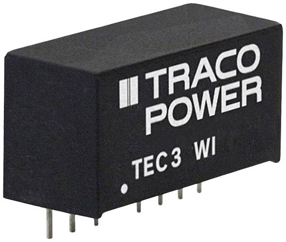 TracoPower TEC 3-2422WI DC/DC-converter, print 24 V/DC 125 mA 3 W Aantal uitgangen: 2 x Inhoud 1 stuk(s)