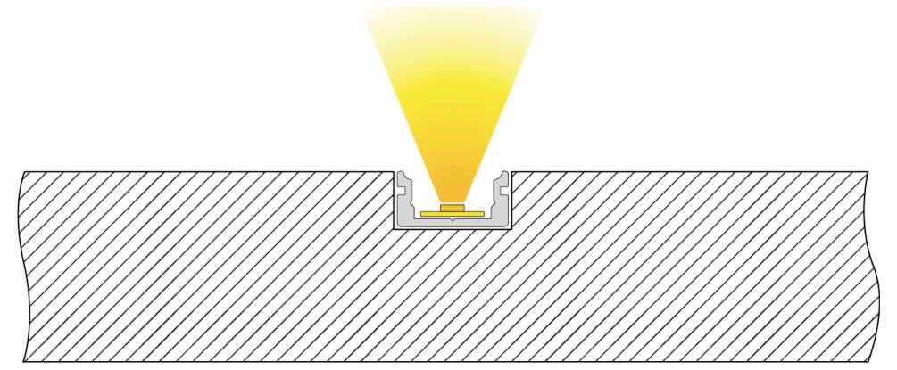 Poprečni presjek zavarenog spoja koji prikazuje fokusiranu laserska zraku koja tali materijal u uskom utoru između dva metalna dijela.