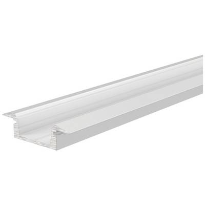 Srebrni aluminijski profil za osvjetljenje s kanalom za učvršćivanje LED traka. Kvadratnog oblika sa straničnim izbočinama.