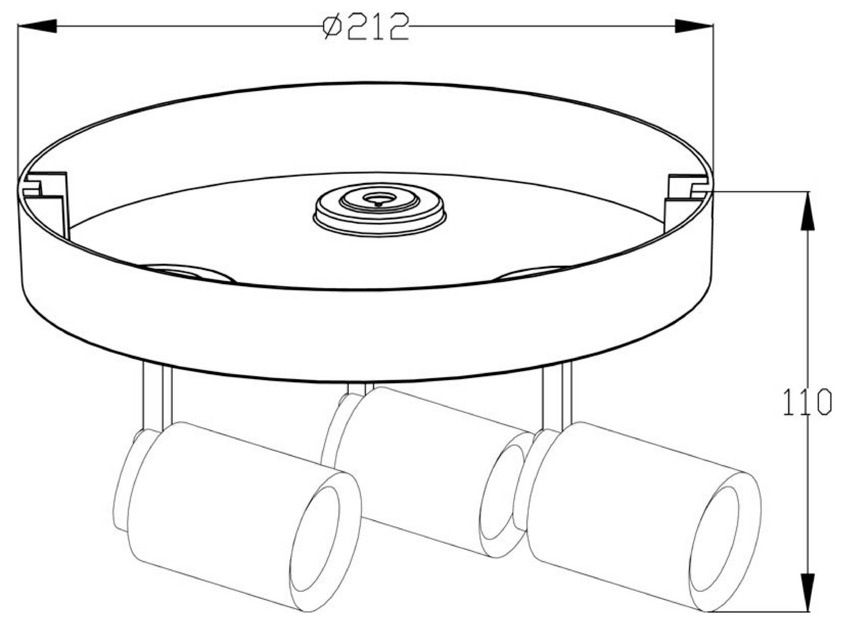 Deko Light Librae Round III nadgradna stropna svjetiljka GU10 50 W intenzivna crna (RAL 9005)-5