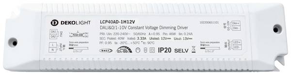 Deko Light BASIC, DIM, CV, LCP LED transformator  konstantni napon  0 mA - 3.40 A 12 V/DC zatamnjivanje 1 St.
