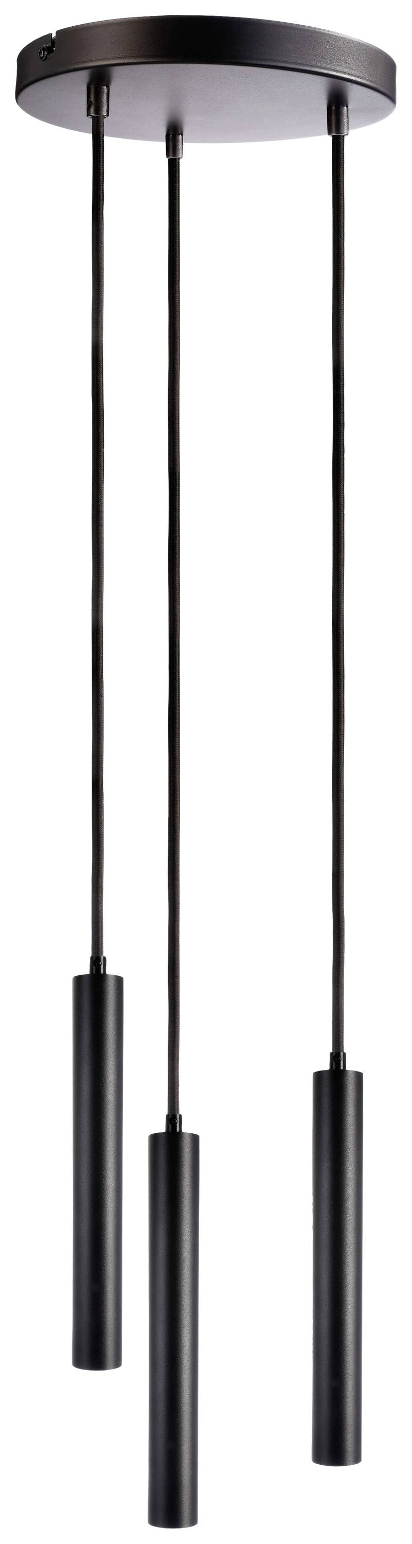 Deko Light Slim 342217 Hanglamp 3-fasig LED vast ingebouwd 15 W LED Energielabel: E (A - G) Diepzwart (RAL 9005)